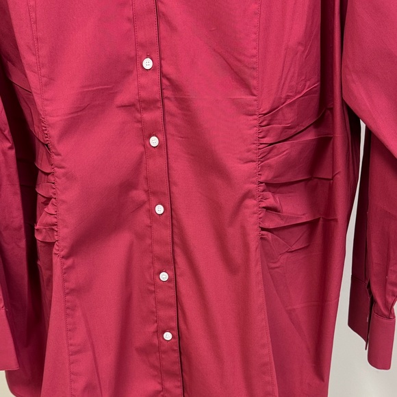 Talbots Rust Colored Button-Up Blouse - Picture 2 of 8